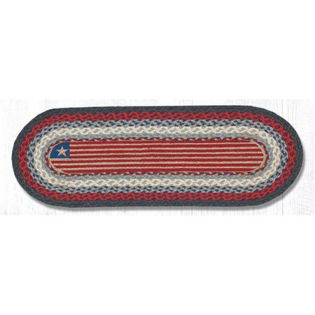 CAPITOL IMPORTING CO 13 x 36 in. Flag Oval Patch Runner 68-015F